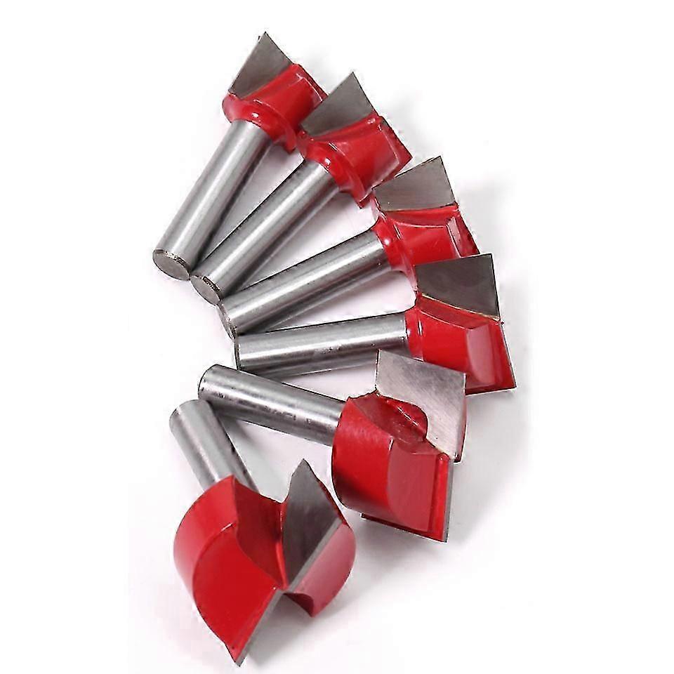 Solid Carbide Engraving Bits - 6pcs 8mm Shank for CNC Router