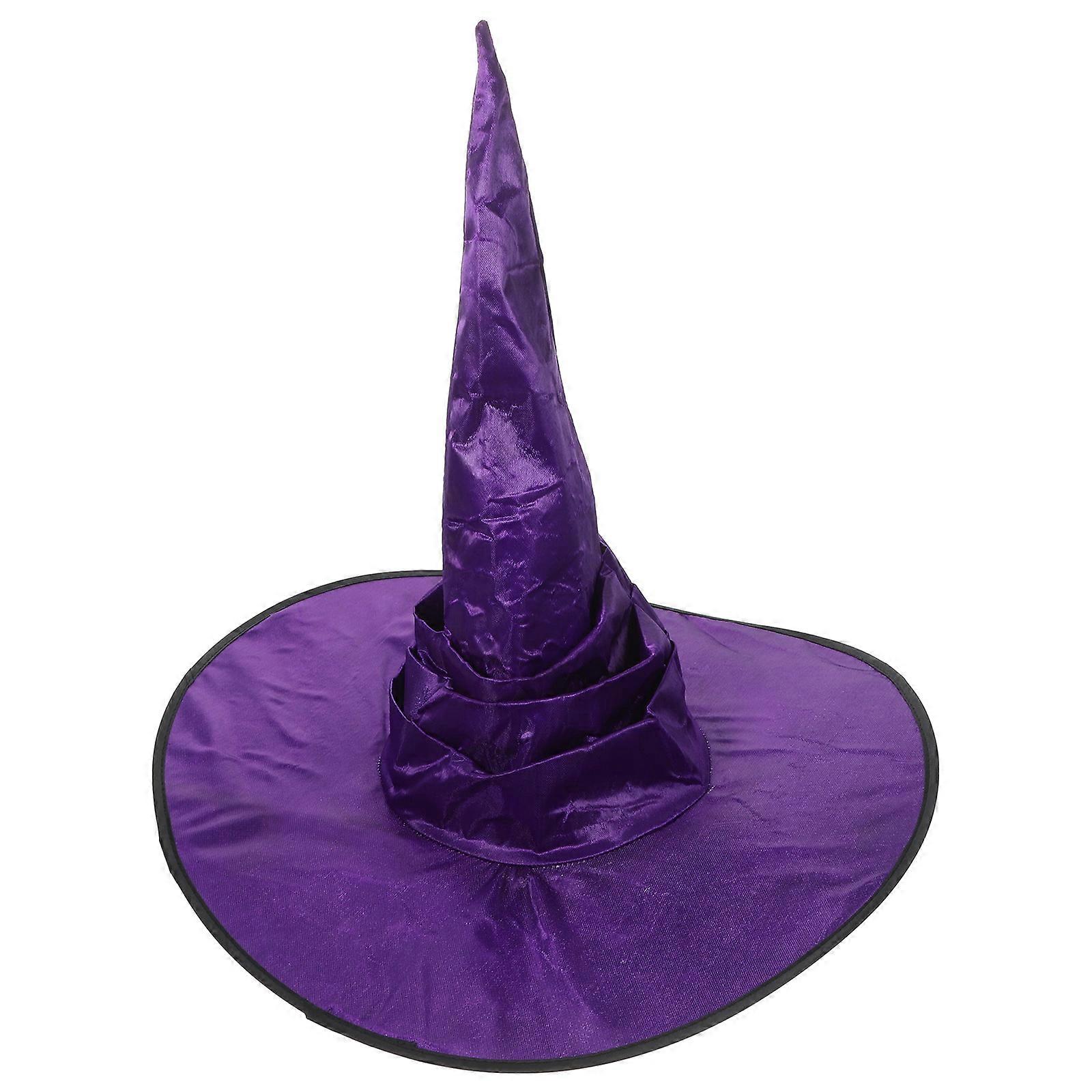 Lightweight Purple Ruched Witch Hat for Halloween Costume, Cosplay & Festival Wear – Comfortable Fit for Women’s Party & Masquerade Events