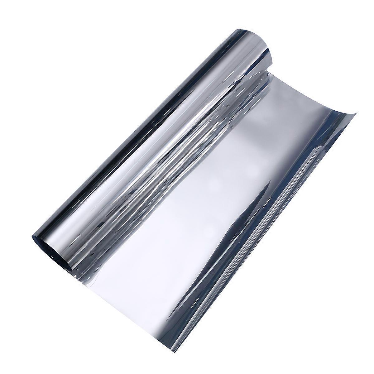 Solar Control Window Film Sun Blocking Stickers For Residential Use Silver Grey 40cm Width 200cm Length Reduce Glare 1Pcs