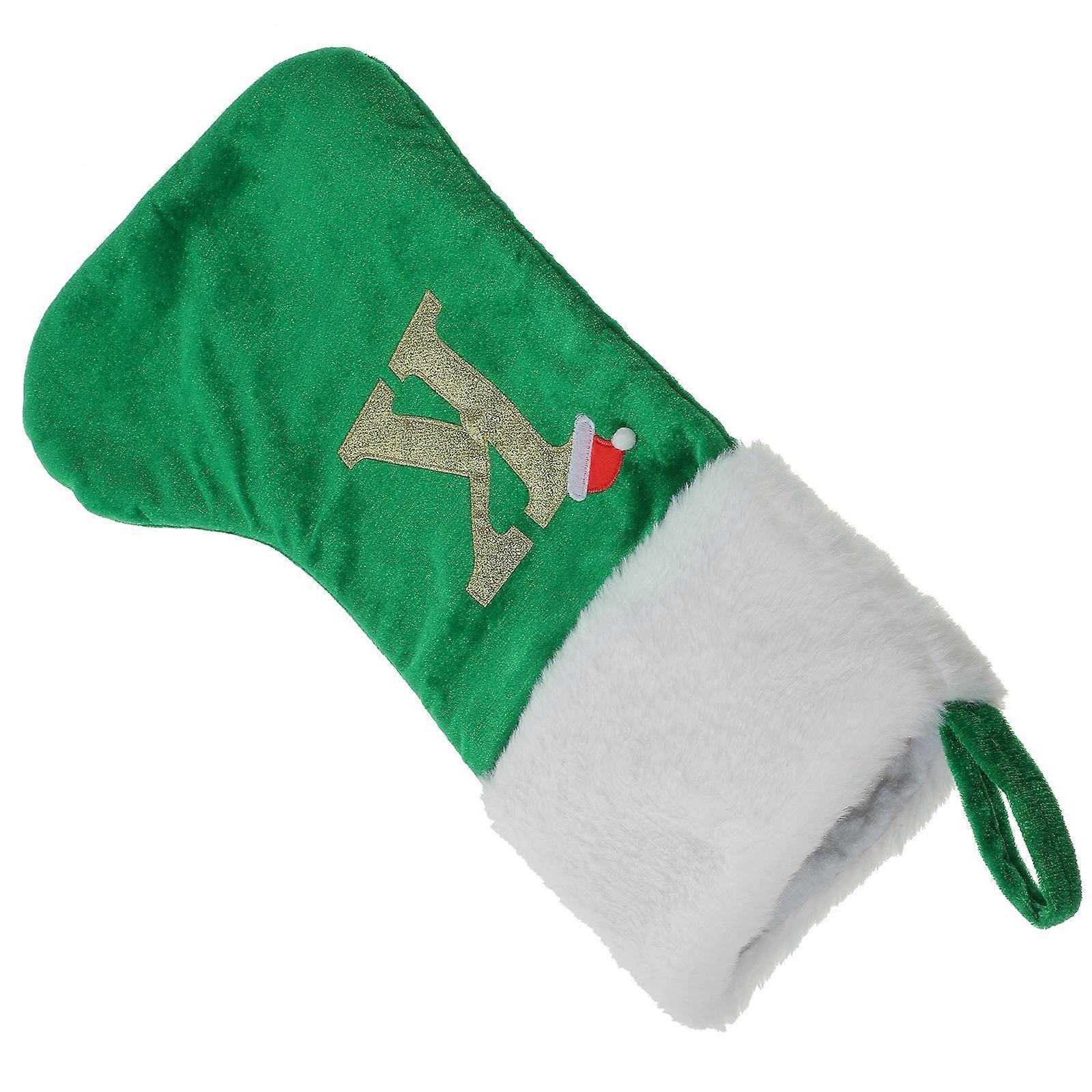Christmas Stocking present Container Home Decoration Sock-Shaped Classic Christmas 46x27cm 1Pack