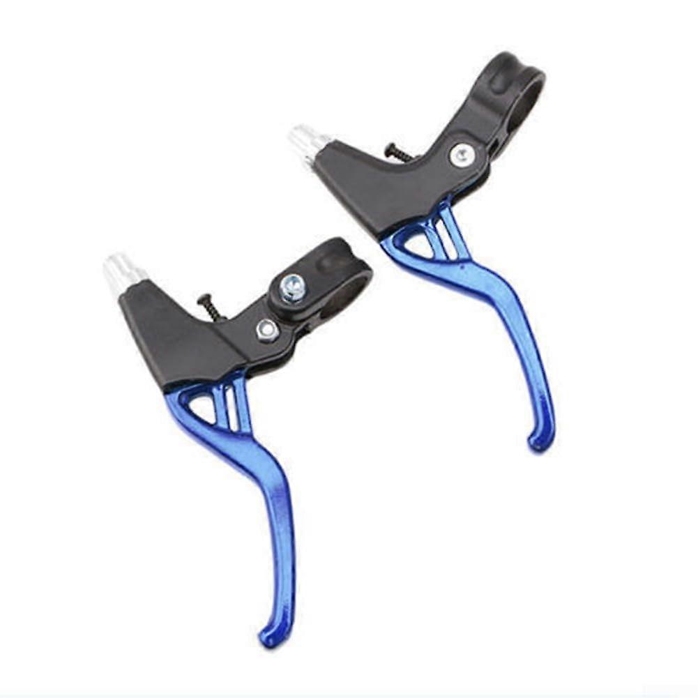 Lightweight Anodized Bicycle Brake Levers for Performance and Reliability, Blue Color, Ergonomic Design, Universal Fit