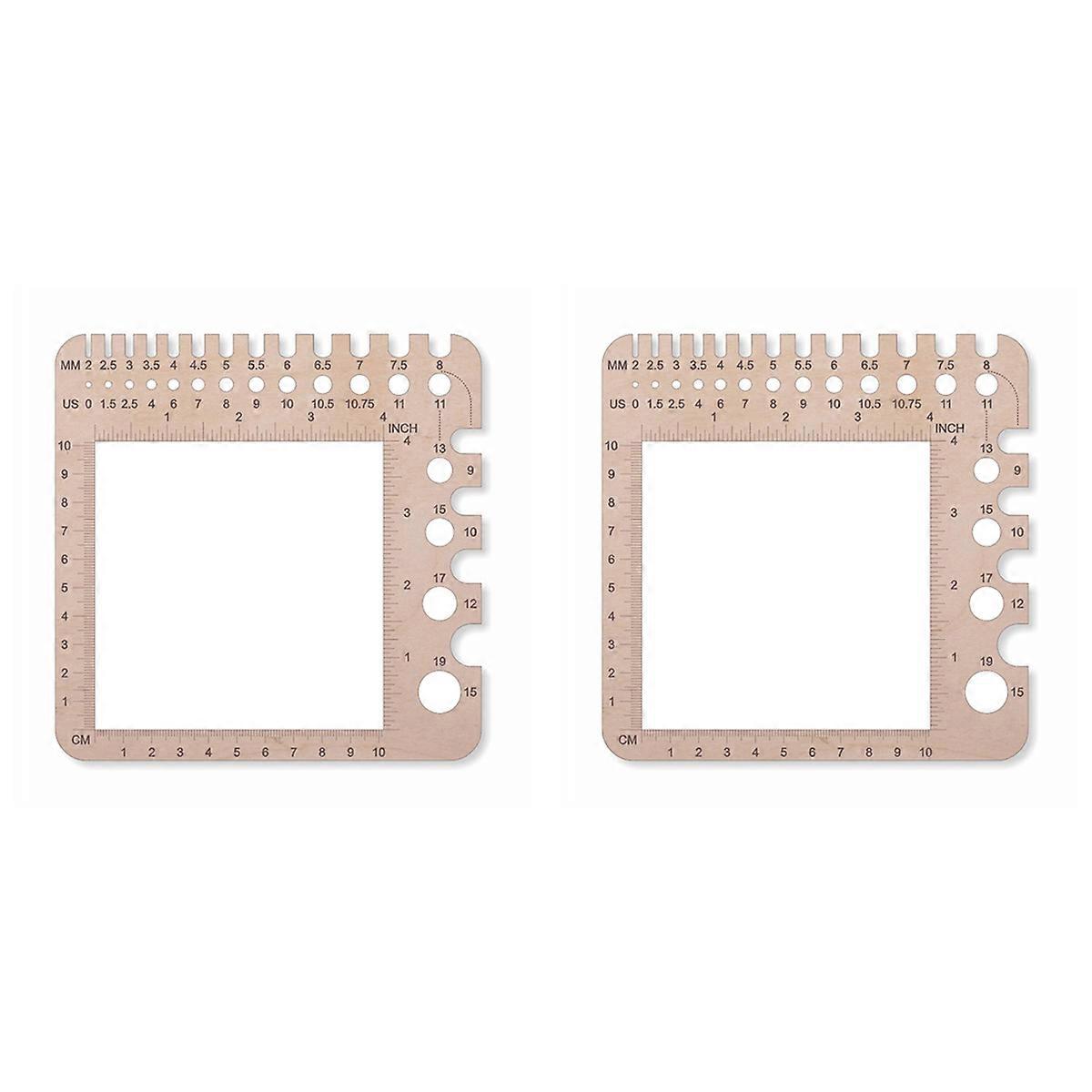 Knitting Needle Gauge Ruler Crochet Hooks Ruler A