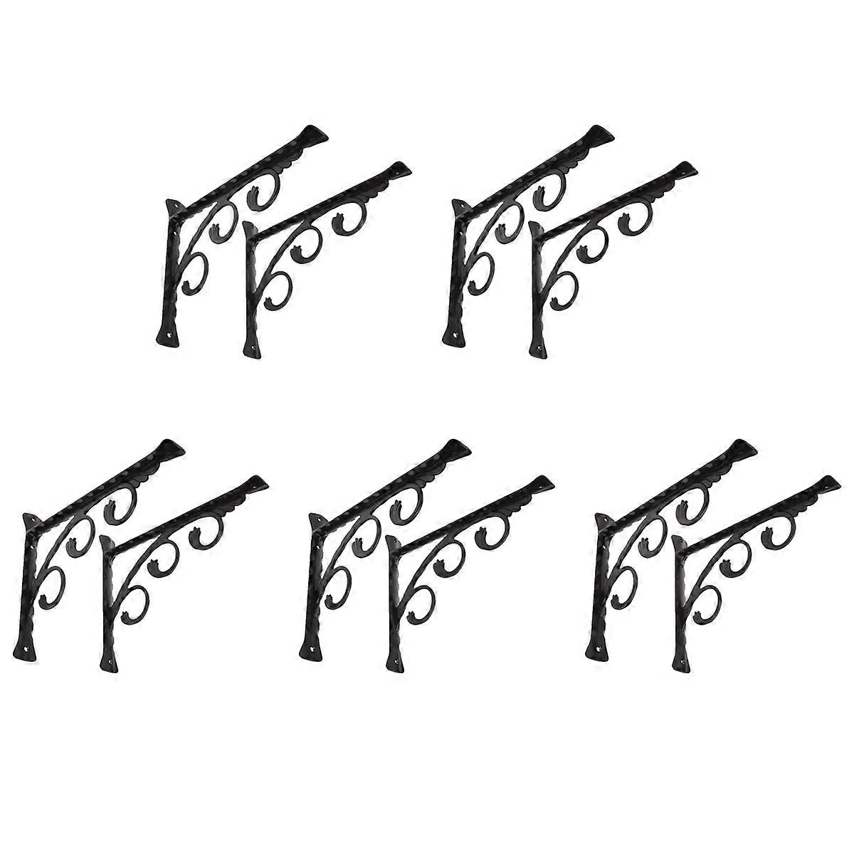 2Pcs Wall Mounted L Shaped Angle Bracket Multifuntional Brace Shelf Brackets Decorative Shelf Bracke