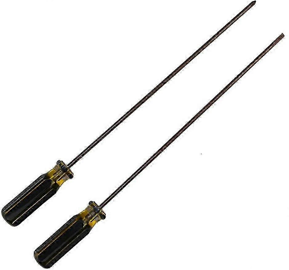 300mm extra long head flat blade screwdriver slotted phillips 2pack magnetic