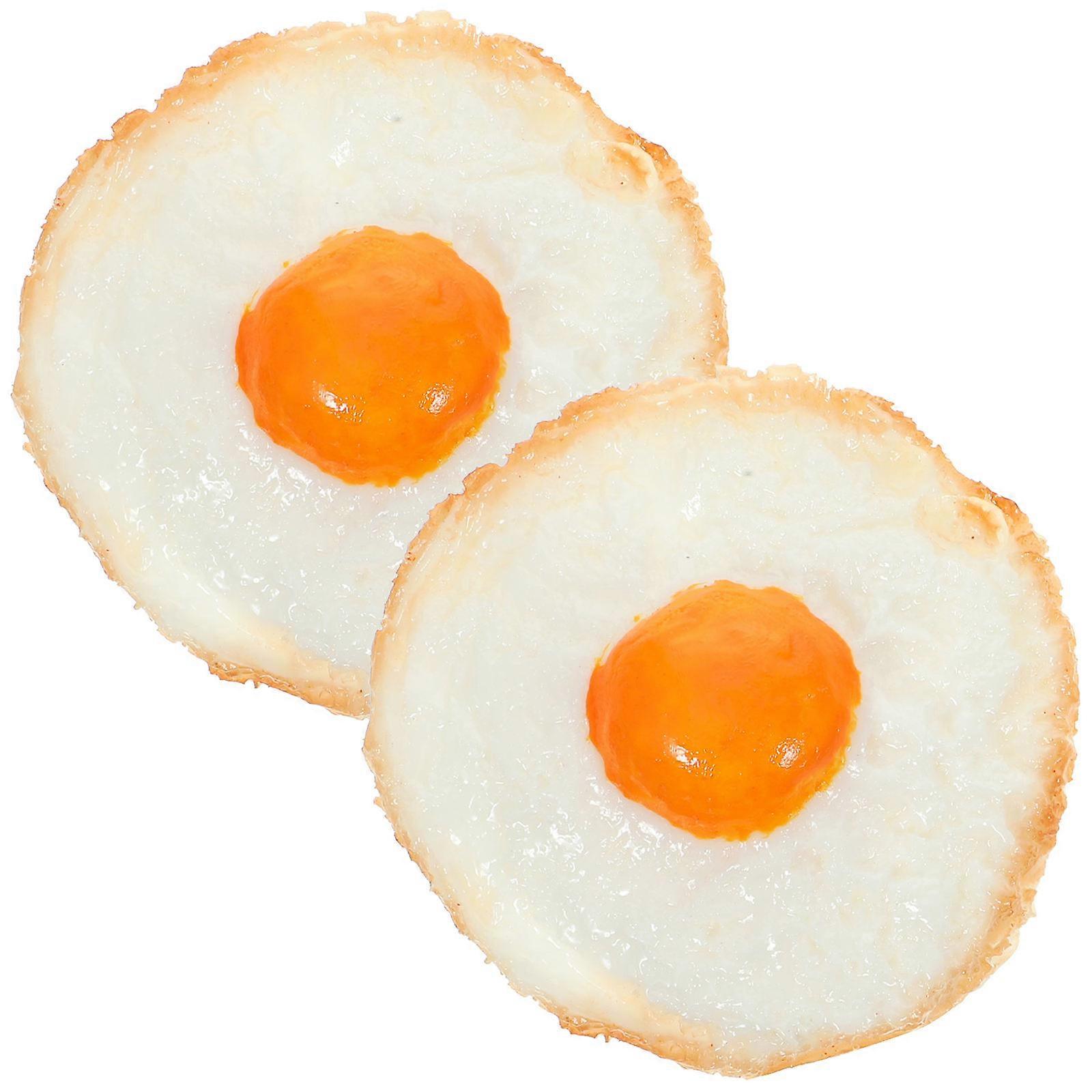 Fake Egg Simulated Fried Egg Model for Decoration 4Pcs Display Prop