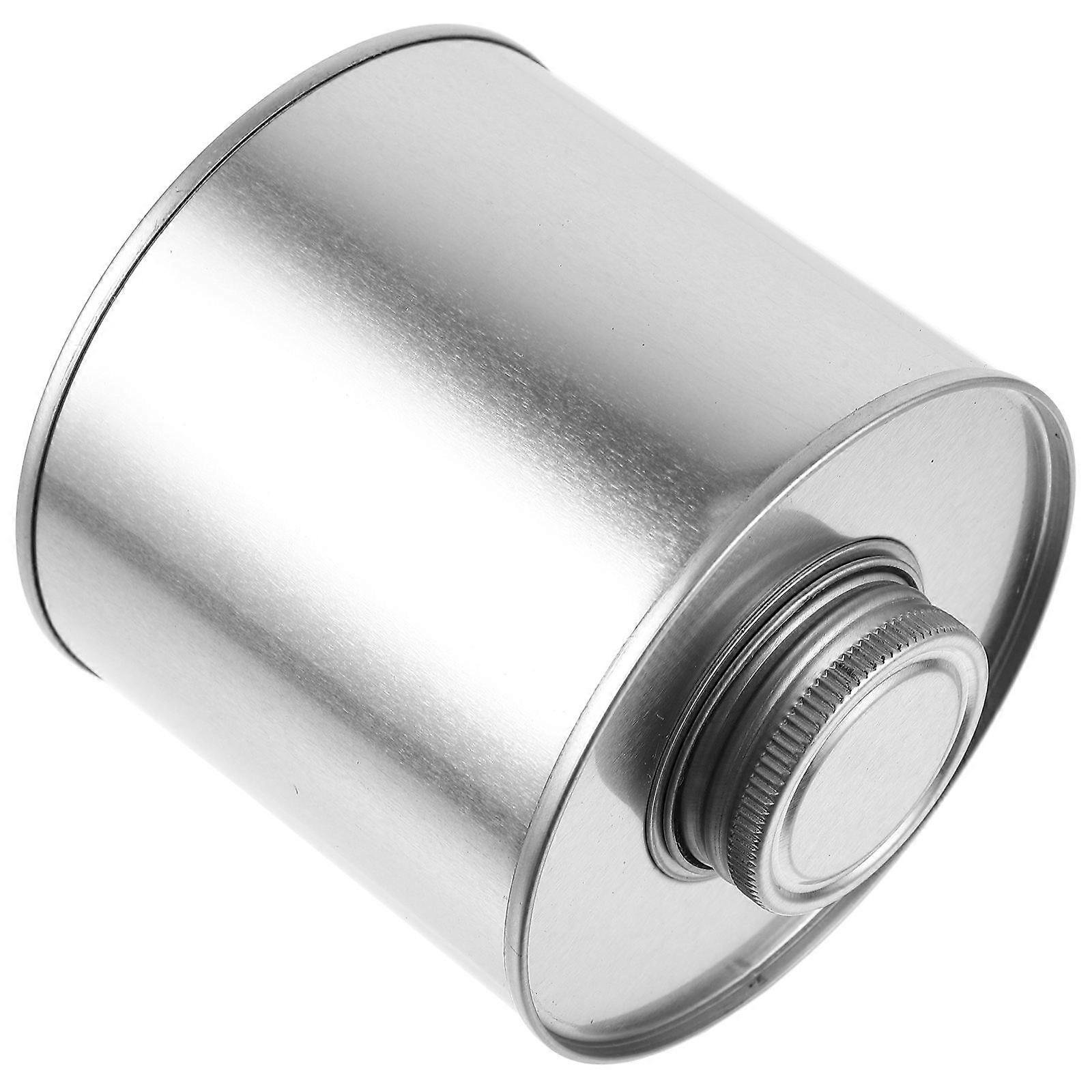 Storage Jar Tinplate Canister Coffee Bean Canister Sealed Preservation Easy Cleaning 2Pcs Silver 10X9X9CM