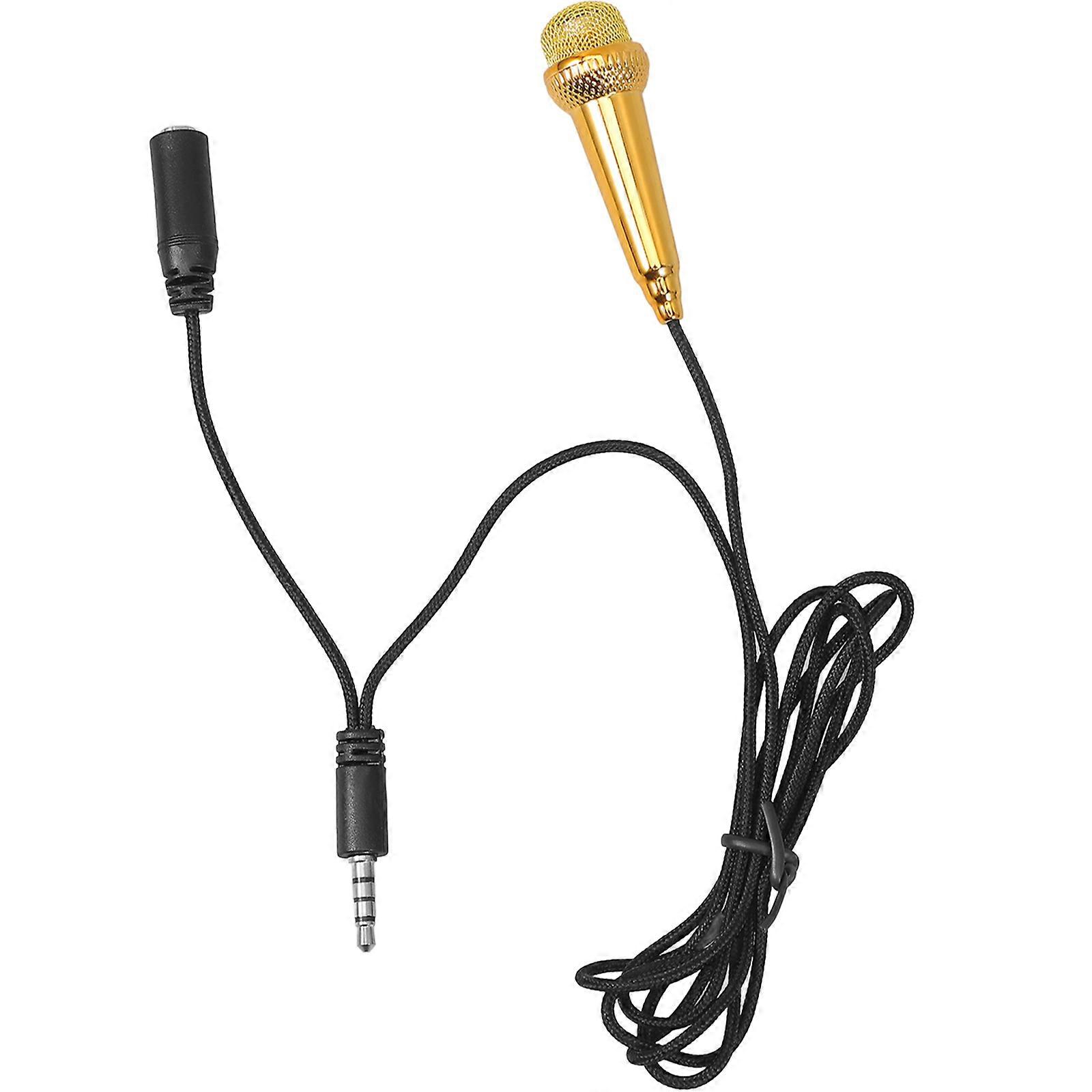 Mini-Lautsprecher Mit Singendem Mikrofon Noise Reduction Music Playback 120.00X5.30X1.60CM Golden Portable Design For Beginners 1Pack