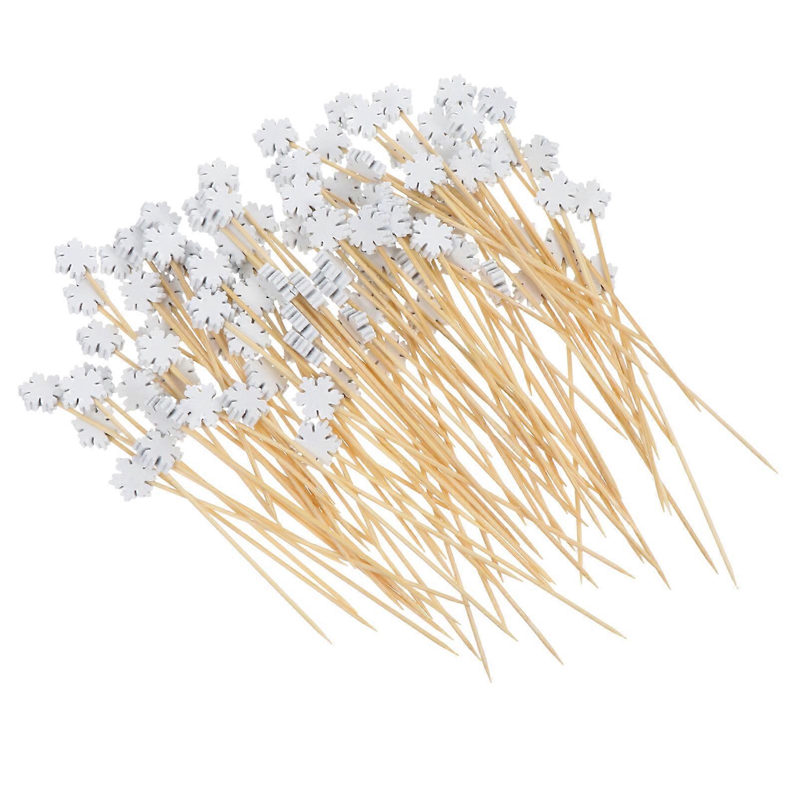 Disposable Bamboo Sticks for Party Made of Synthetic Material White Color Small and Light 100pcs