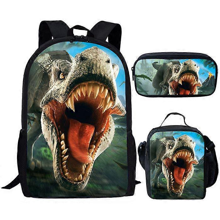 Student backpack three piece set cartoon backpack