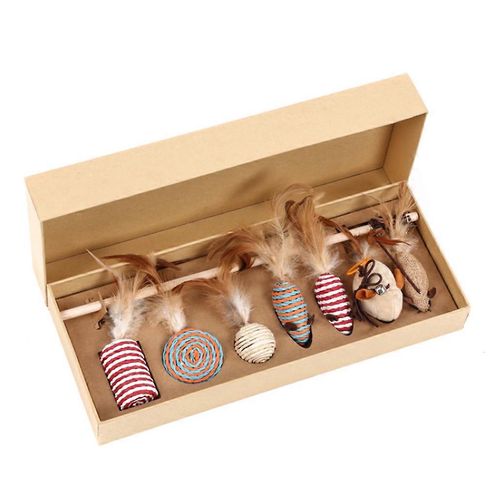 Cat Toy Pet Cat Toys Teaser Training Stick Indoor 1Set