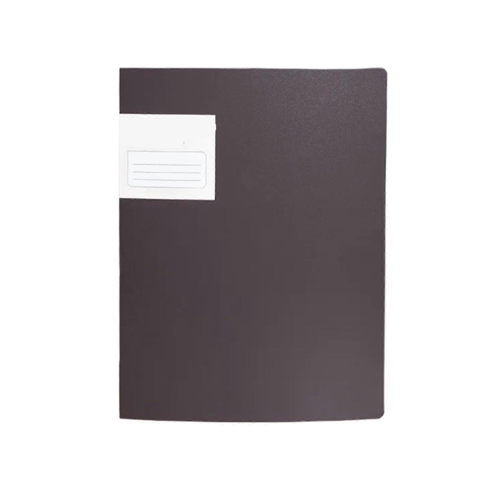 Folder Binder PP Music Paper Plastic Organizer Pages Pouch Budget File Transparent Collection Book Clear Cover A4 (Brown)
