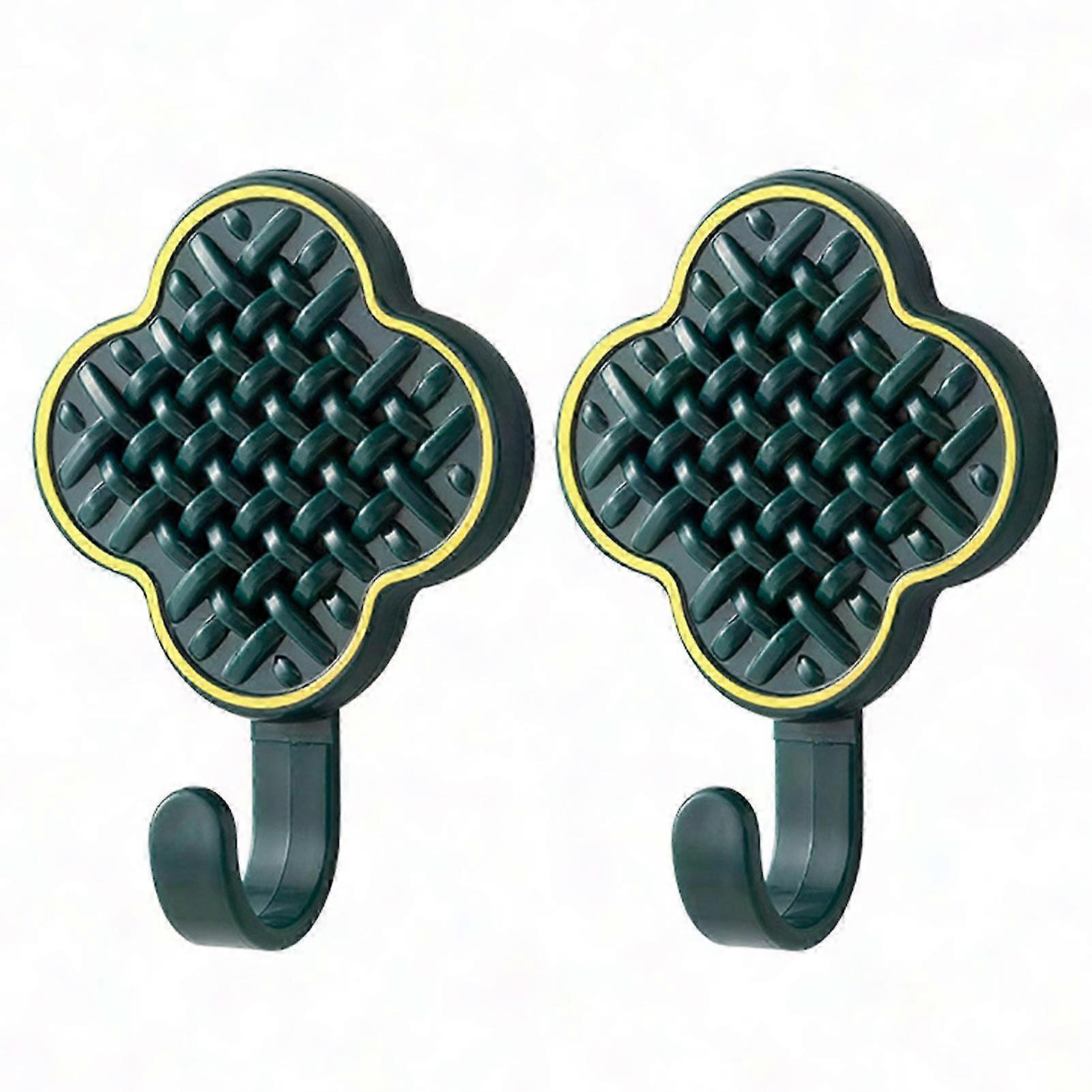 2Pcs Knoten-Wandhaken im chinesischen Stil - stark tragend, stanzfrei, selbstklebend, einfach zu installierende Wanddekoration Jikaixiang