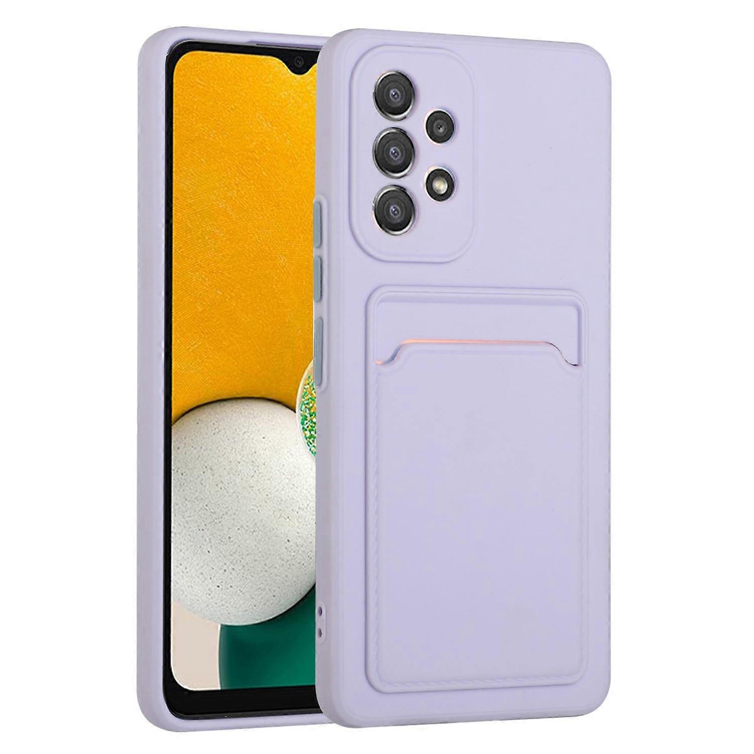 Voor Samsung Galaxy A53 5G Kaarthouder Sleuf Zachte TPU Schokbestendige Anti-Scratch Case Case met Camera Le
