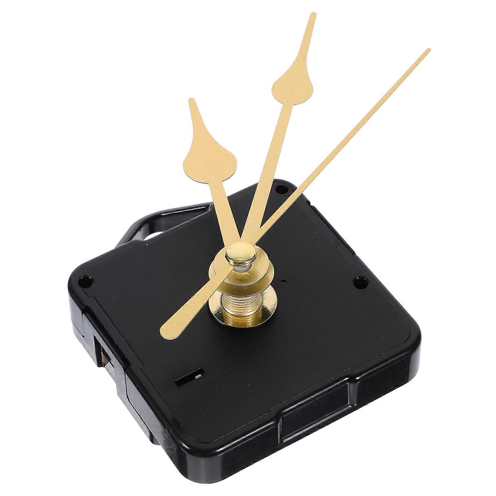 Clock Kit Works Kit Retro Kitchen Alarm Clock with Modern Wall Movement, Long Wave Design, Plastic Golden Numbers