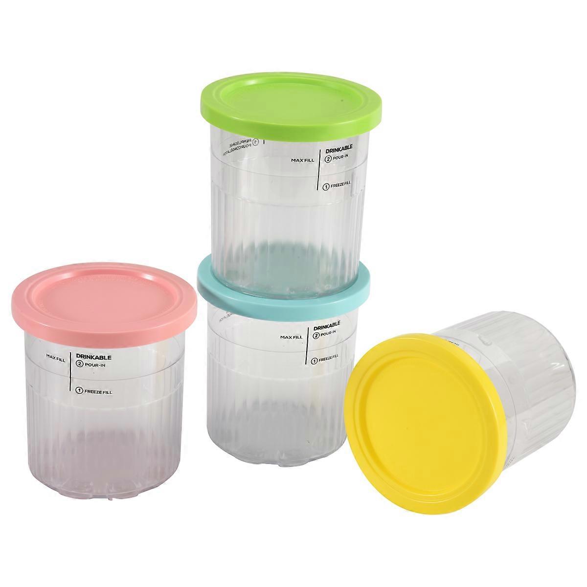 4PCS Ice Cream Pints and Lids for Creami NC500 NC501 Ice Cream
