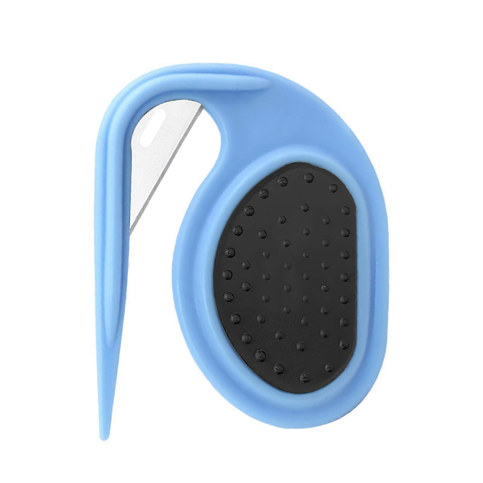 Pet Grooming Brush Stainless Steel Cat Dematting Tool For Cats, Detangling Comb, Matte Splitter For Long-Haired Blue