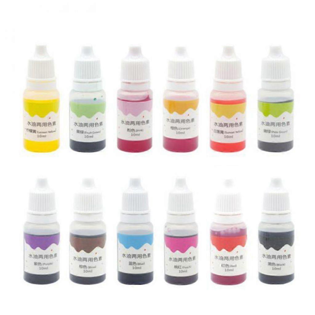 10ml DIY Non-toxic Handmade Soap Bright Color Dye Pigment - 12pcs/Set