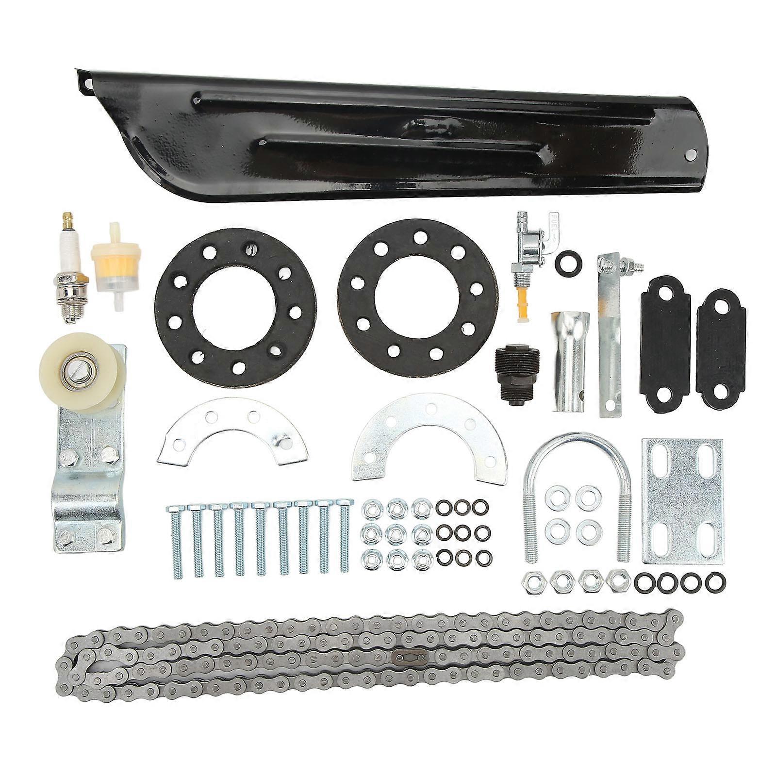 Kit de motor de motor de bicicleta motorizado de 2 tempos de 80cc com tanque de combustível de 4L para bicicleta elétrica de 26 polegadas e 28 polegadas 