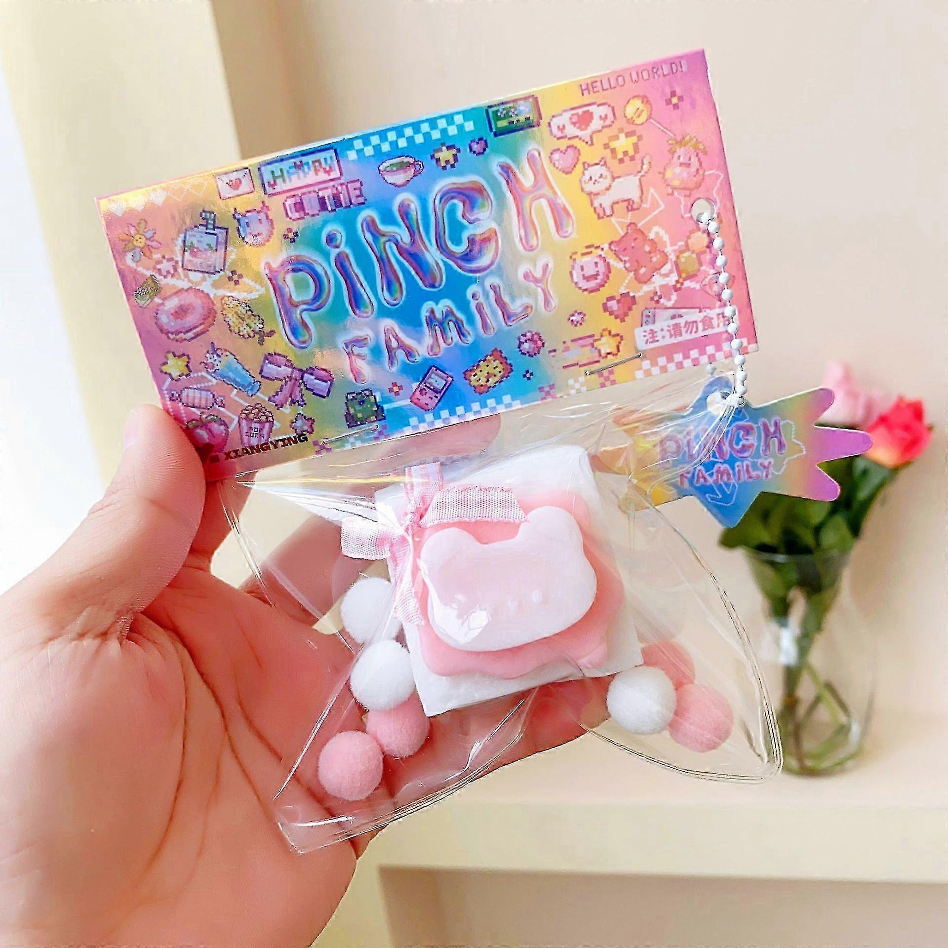 Super Soft Waffle Squeezing Toy for Stress Relief in Colorful PVC Bag Blind Box
