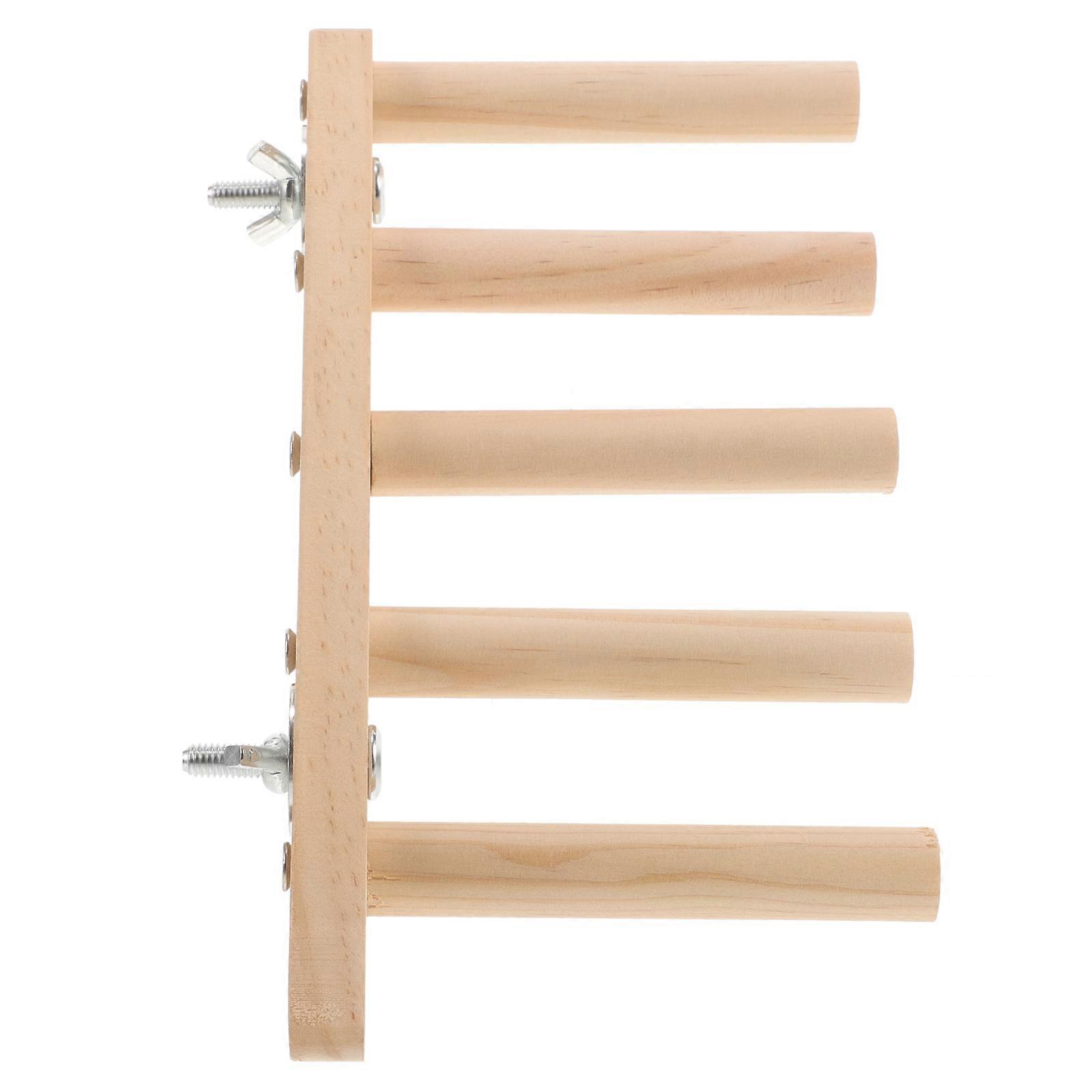 Wooden Bird Perch Ladder for Parrots – Multi Use Climbing Stand for Parakeets, Budgies & Macaws – Natural Durable Design for Play & Relaxation in