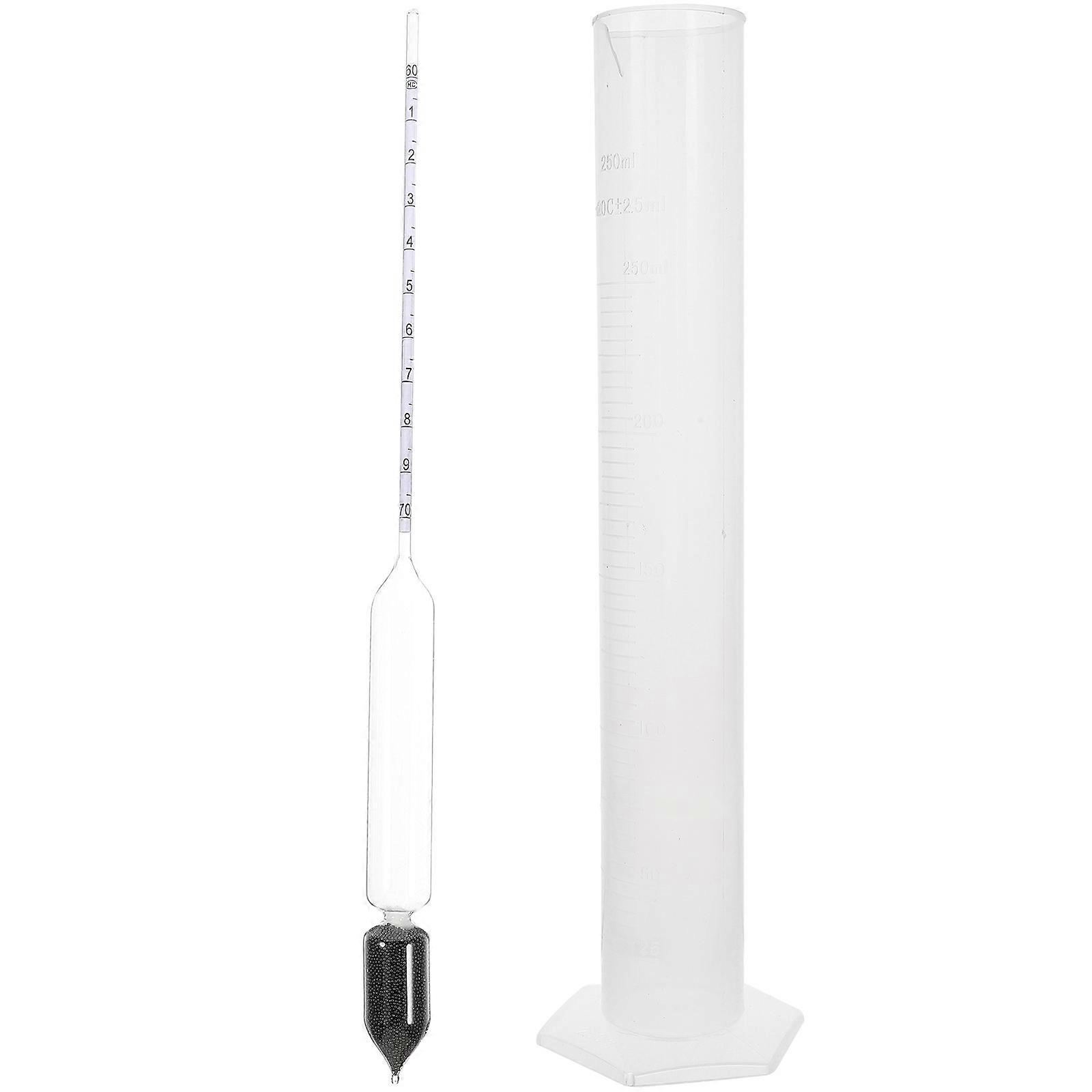 Maple Syrup Hydrometer with Glass Graduated Cylinder for Accurate Sugar Content and Density Measurement