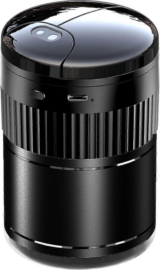 Ashtray Automatic Open and Close Infrared Sensor USB Rechargeable Black
