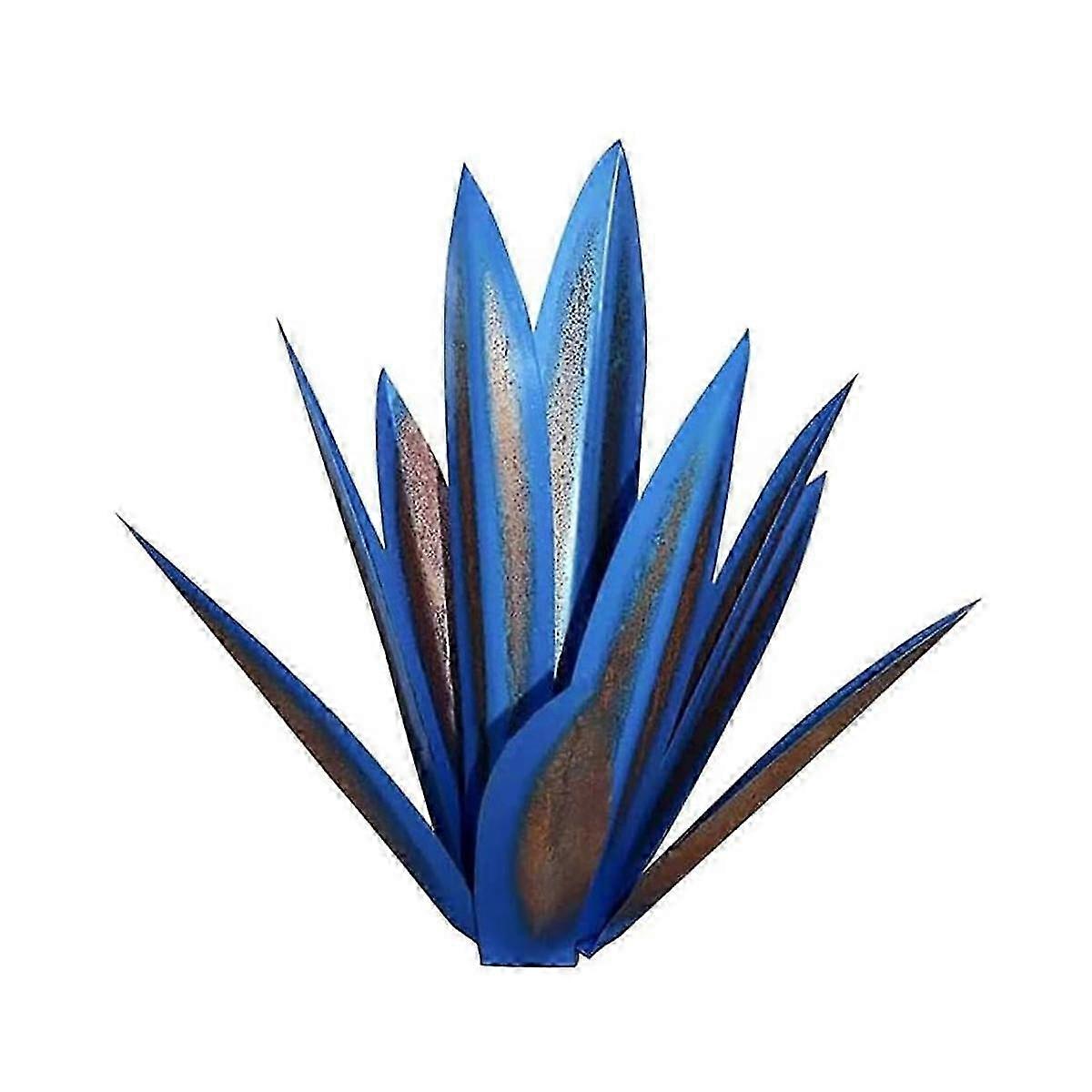 Rustic Sculpture Metal Agave Plant Home Decor Hand Painted Metal Garden Ornaments