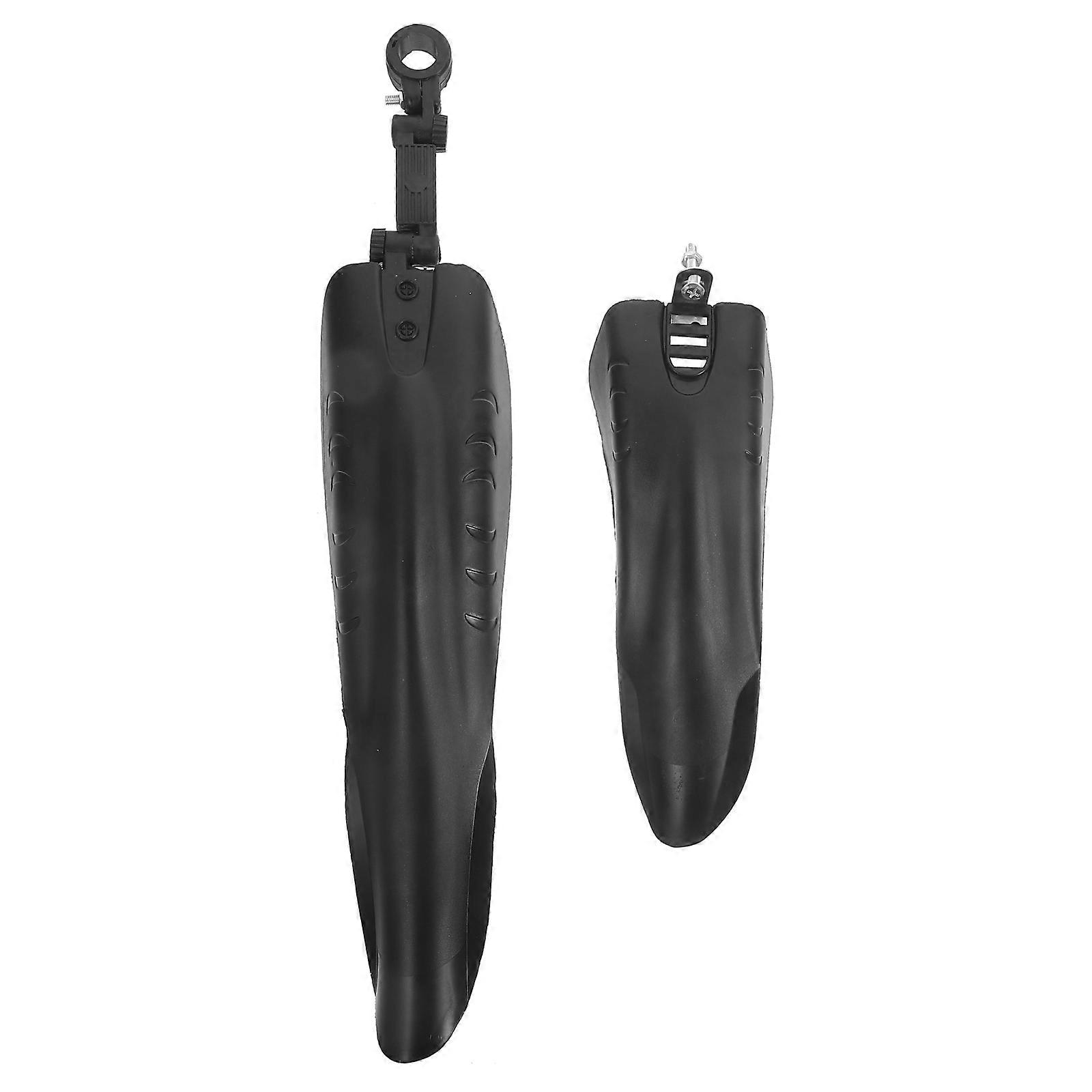 Bicycle Mudguard Set Mountain Bikes Mudguard Shape Easy Installation 1Set Black