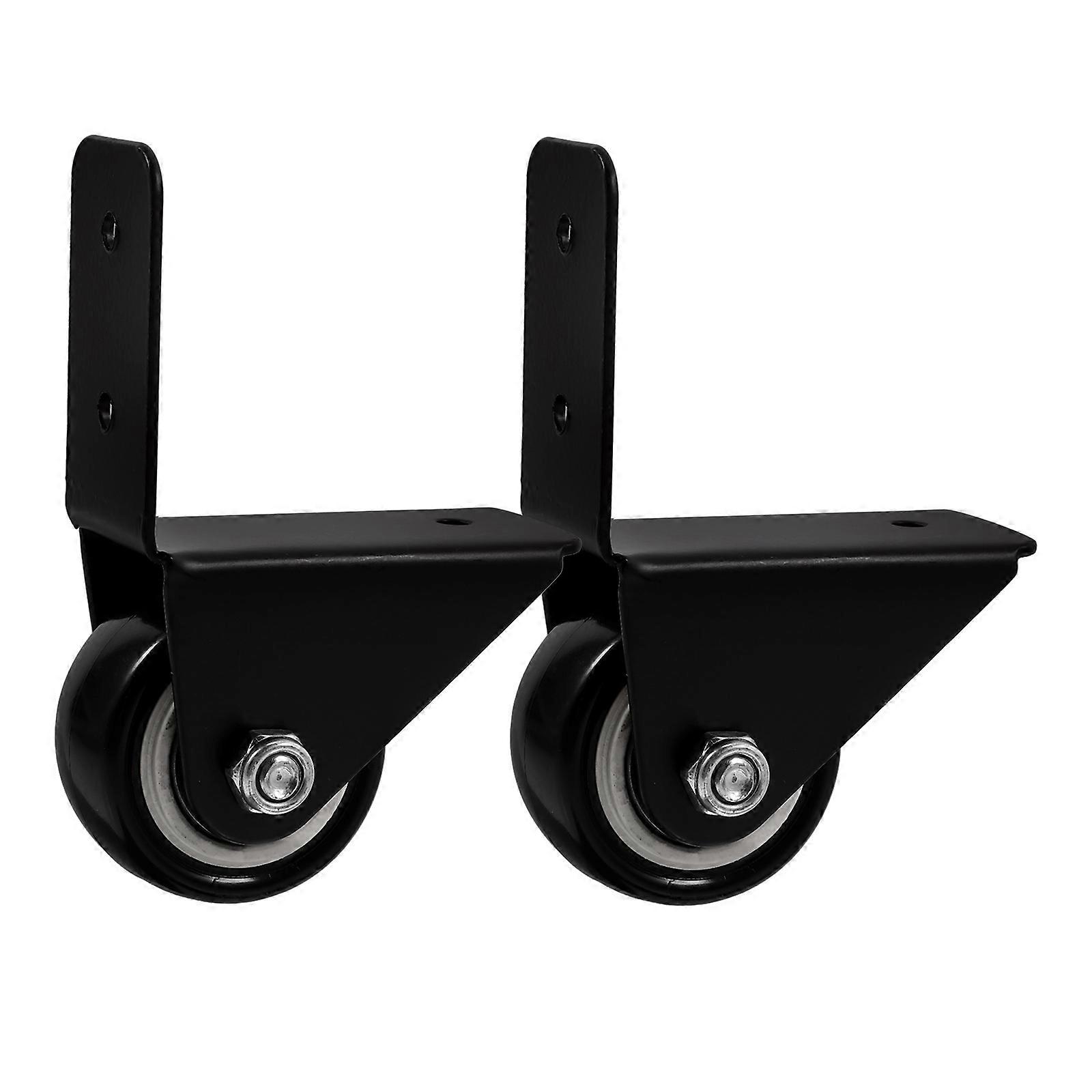 Caster Wheels Small Casters For Furniture Precise Movement Black 2Pcs