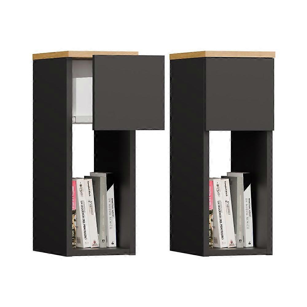 Nachttisch GALAX 20/1S Anthrazit Eiche Artisan