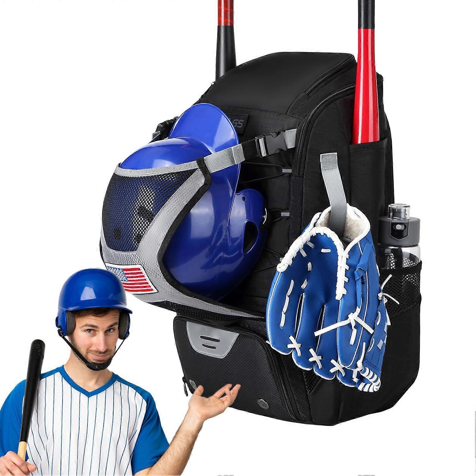 Bat Bag, Baseball Bag, Baseball Equipment Bag, Baseball Backpack, Lightweight Softball Bat Bag for Adults with Fence Hook, TB Bow, Can Hold All Gear