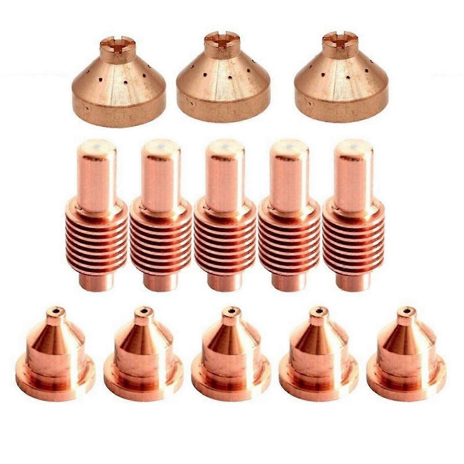 High-Quality Copper 12pc Plasma 600 Electrode & Nozzle Set for PMX 600 Torch - Compatible & Durable