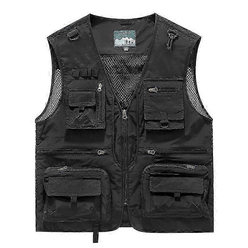 Udendørs Fritid Vest Mænds Multi-Pocket Åndbar Udendørs Sport Frakke Høj kvalitet Design Fritid Vest Mænd Plus Sizezz