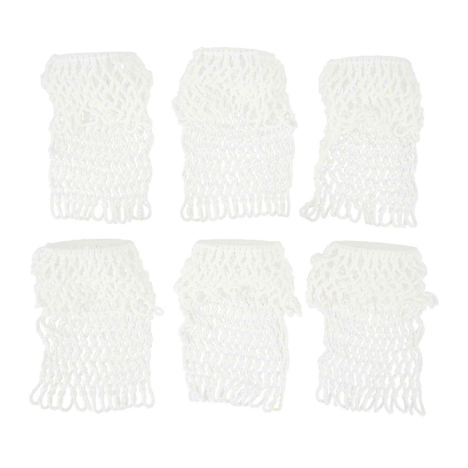 6PCS Billiards Table Net Pocket White Durable Cotton Billiard Pockets for Pool Table Accessories