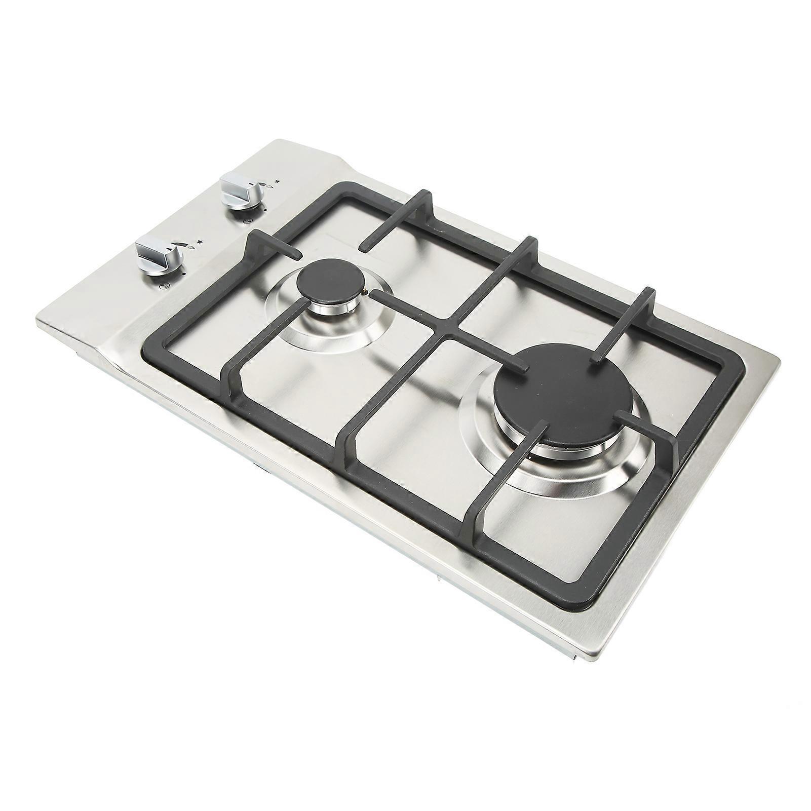 2 εστίες αερίου σόμπας αερίου καυστήρων 2.5KW 2.3KW LPG NG διπλό καύσιμο ενσωματωμένο στην προστασία θερμοηλεκτρικών ζευγών εστιών αερίου για το τροχόσπιτο RV γιοτ