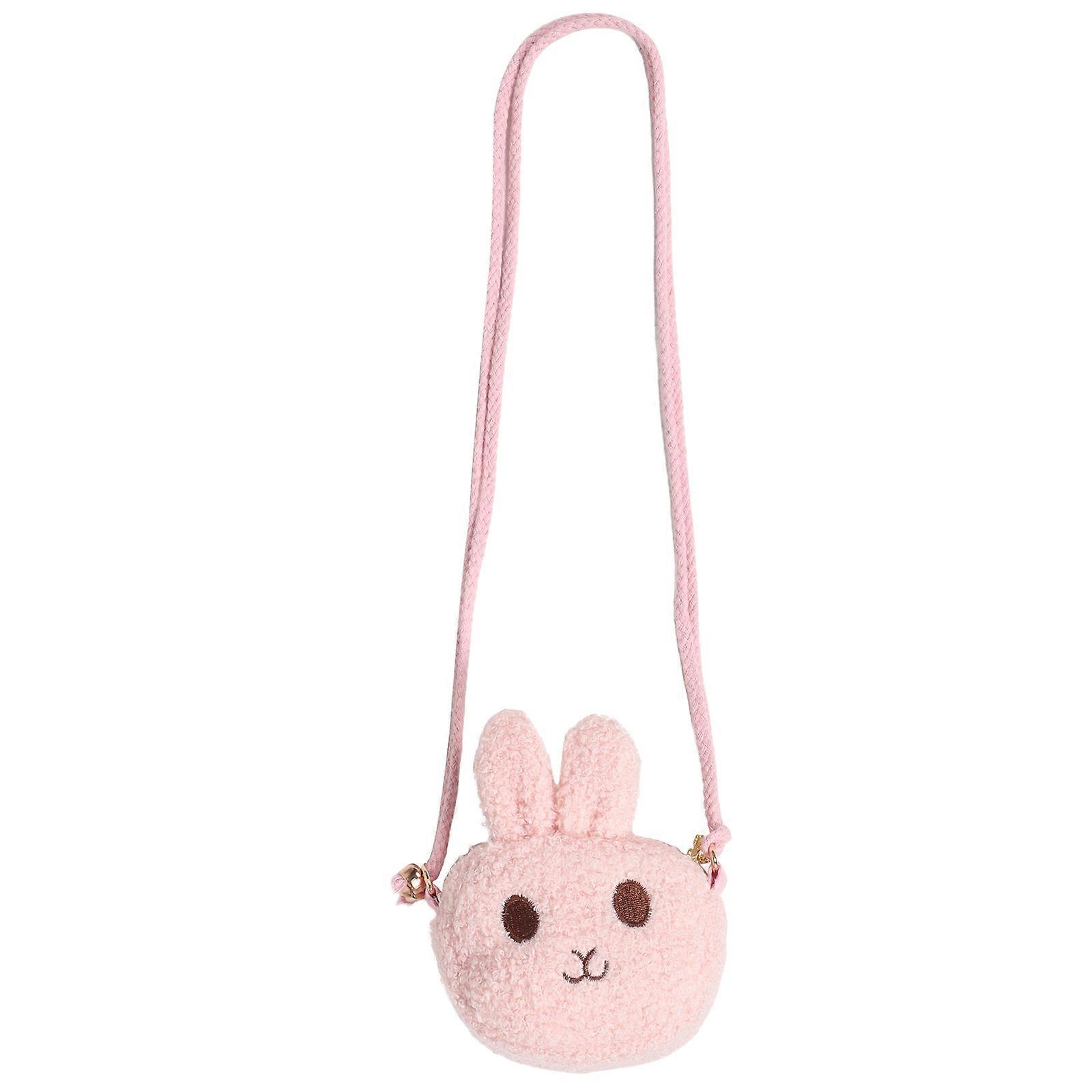 Girls Cute Wallet Fluffy Bag Soft Material Lightweight Design Everyday Use Pink 14.30X11.50X5.70CM 1Set