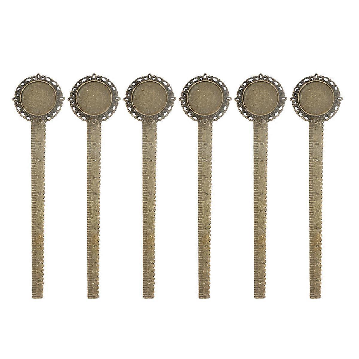 Timeless Bookmark Ruler Metal Geometry Template For Learning Handwriting Practice 10Pcs Bronze