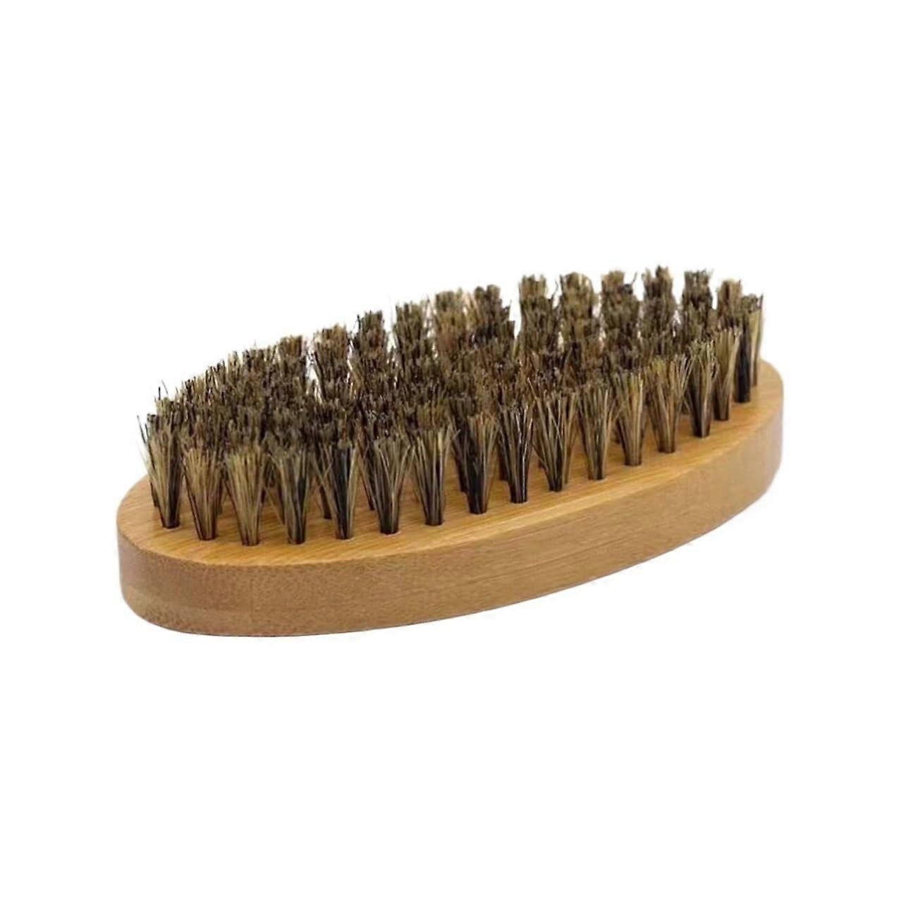 Shaving Brush Set for Men with Boar Bristles, Portable Beard Brush, Comb, and Scissors for Facial Styling and Cleansing