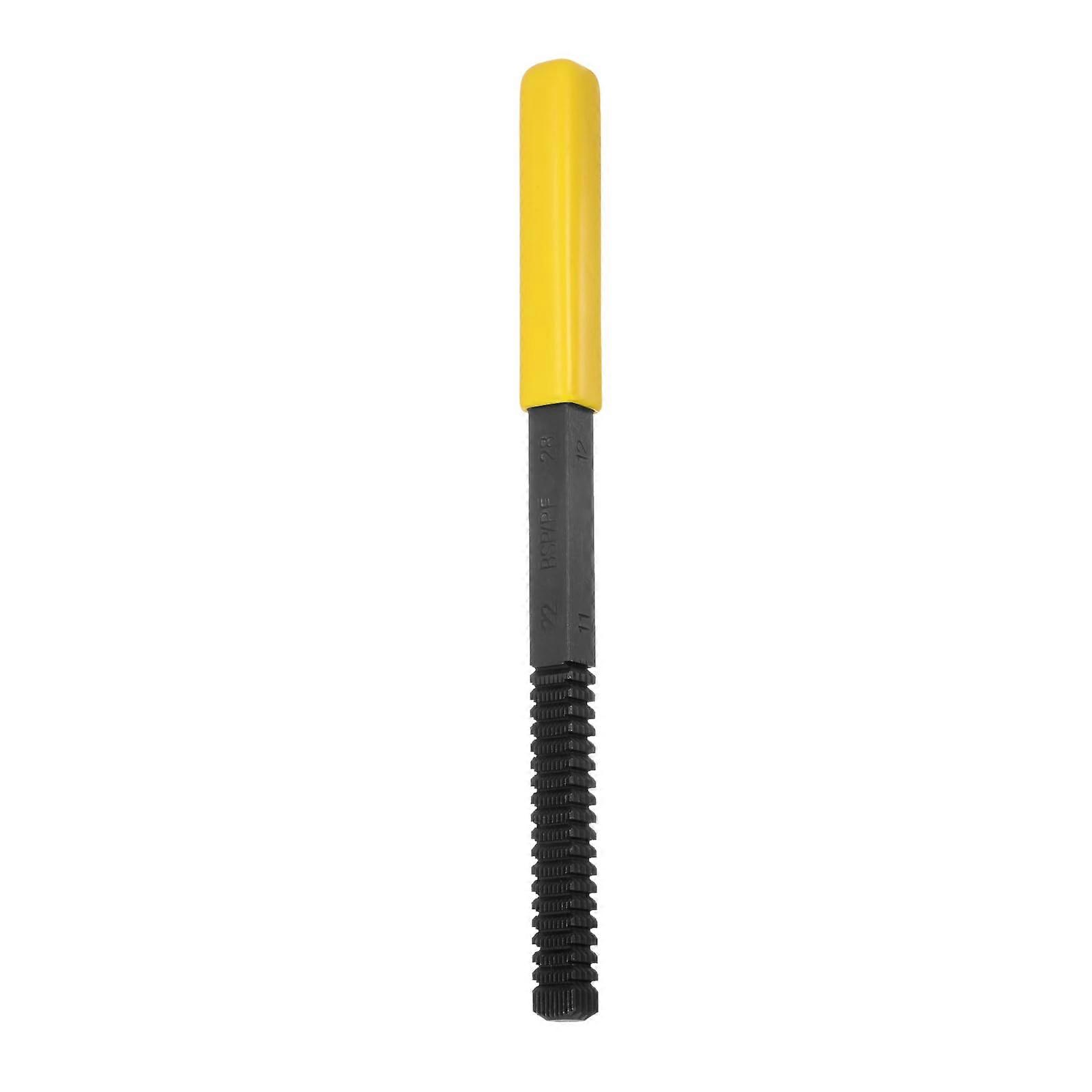 Male Thread Reliever File 11mm28mm Metric Steel Tap with Removable Handle Yellow