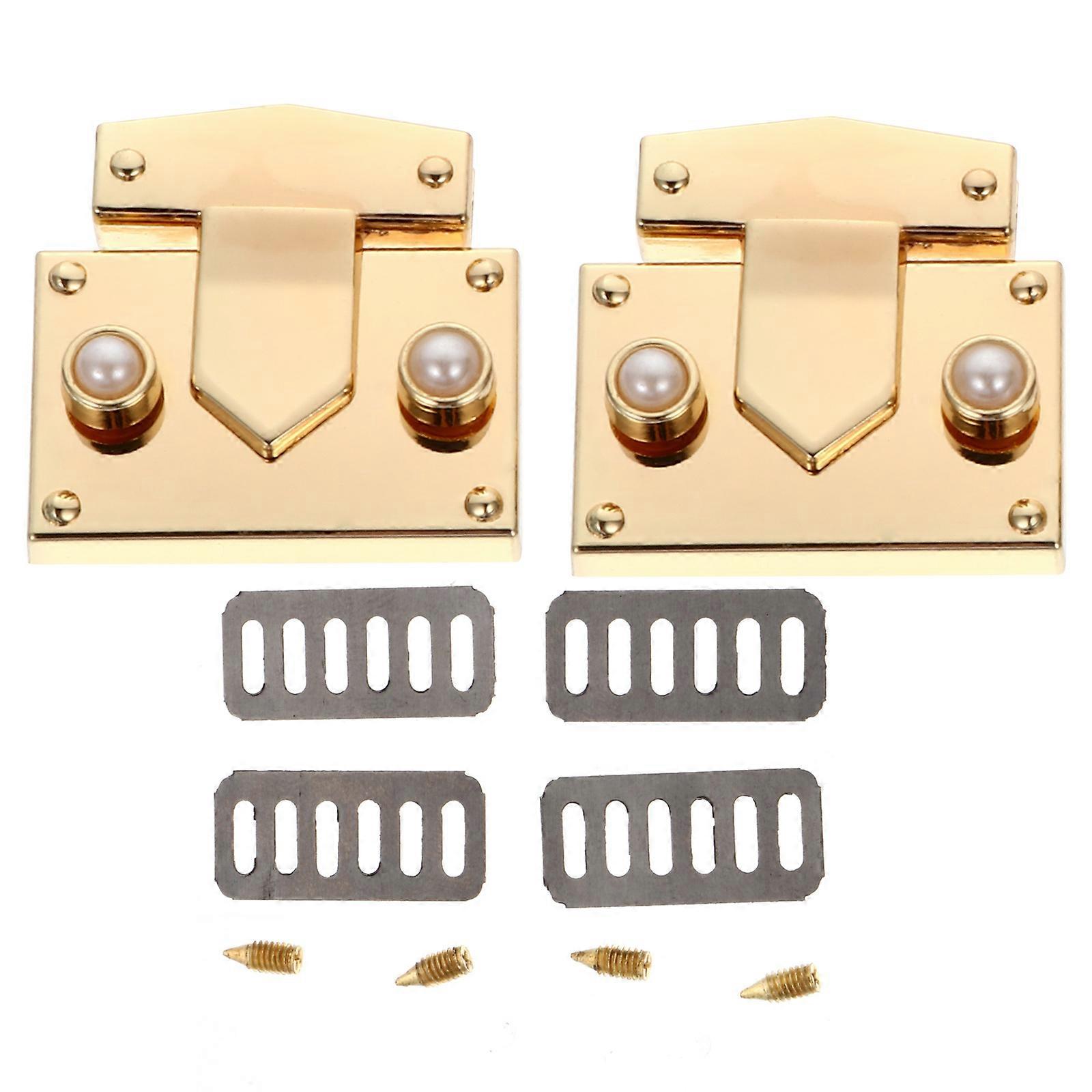 Lock for Backpack Metal Clasp Buckle Bag Hardware for Bag Making Fashion Design Bag Accessories 2Pcs