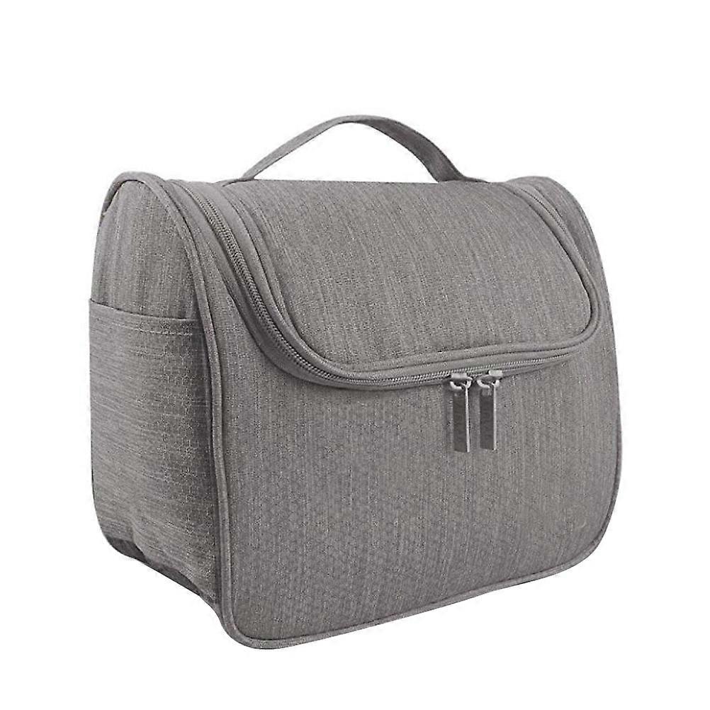 Multifunctional Cosmetic Pouch Grey Portable And Organizing Space Saving For Travel 24x11x22cm 1Pc
