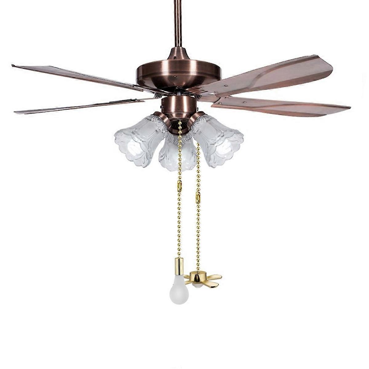 Ceiling Fan Pull Chain Metal Connector Lighting Control Homeowners 1Set Golden
