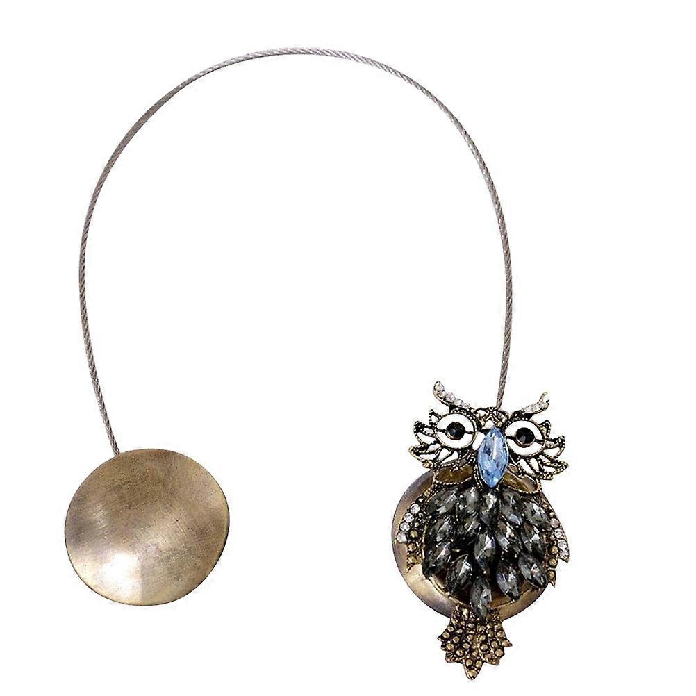 Owl Shaped Magnetic Buckle Window Drapery Hooks Resin Material 2Pcs
