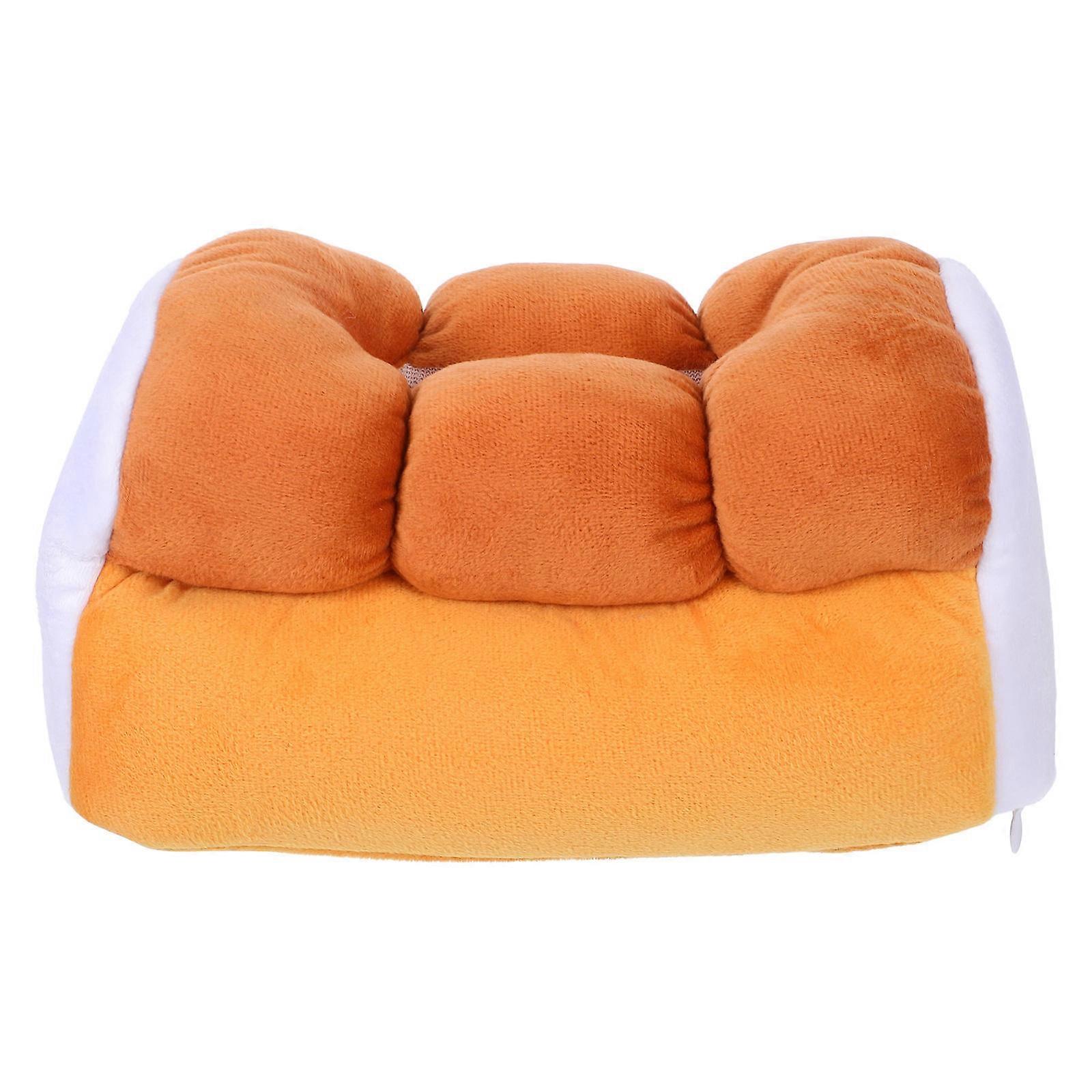 Bread Shape Tissue Box Plush Material Home Decoration Car Accessory Khaki Color 25x15x15cm Size Paper Holding 1Pack