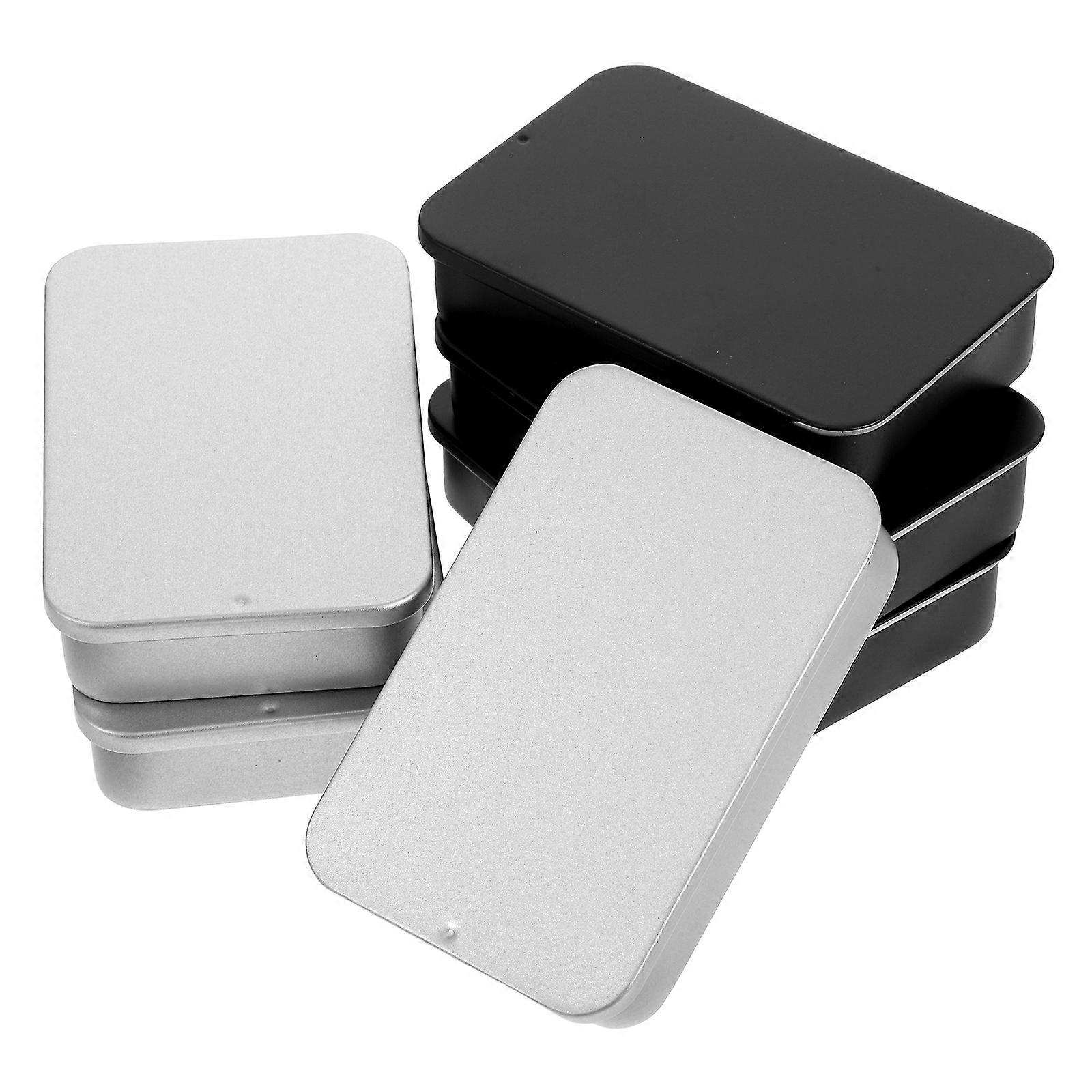 Portable Metal Credit Card Storage Box with Push Pull Slide Cover for Easy Access and Iron Material 6pcs