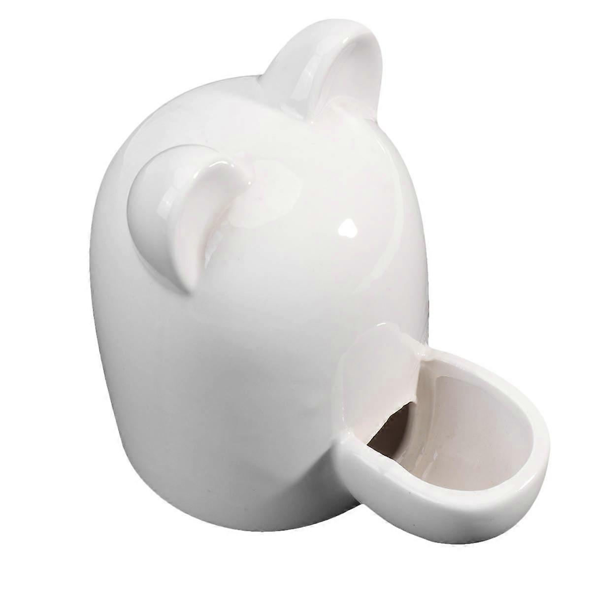 Ceramic Cat Ear Automatic Pet Feeder with Water Dispenser for Small Cats, Rabbits, and Hamsters – Self Dispensing Bowl for Easy Feeding