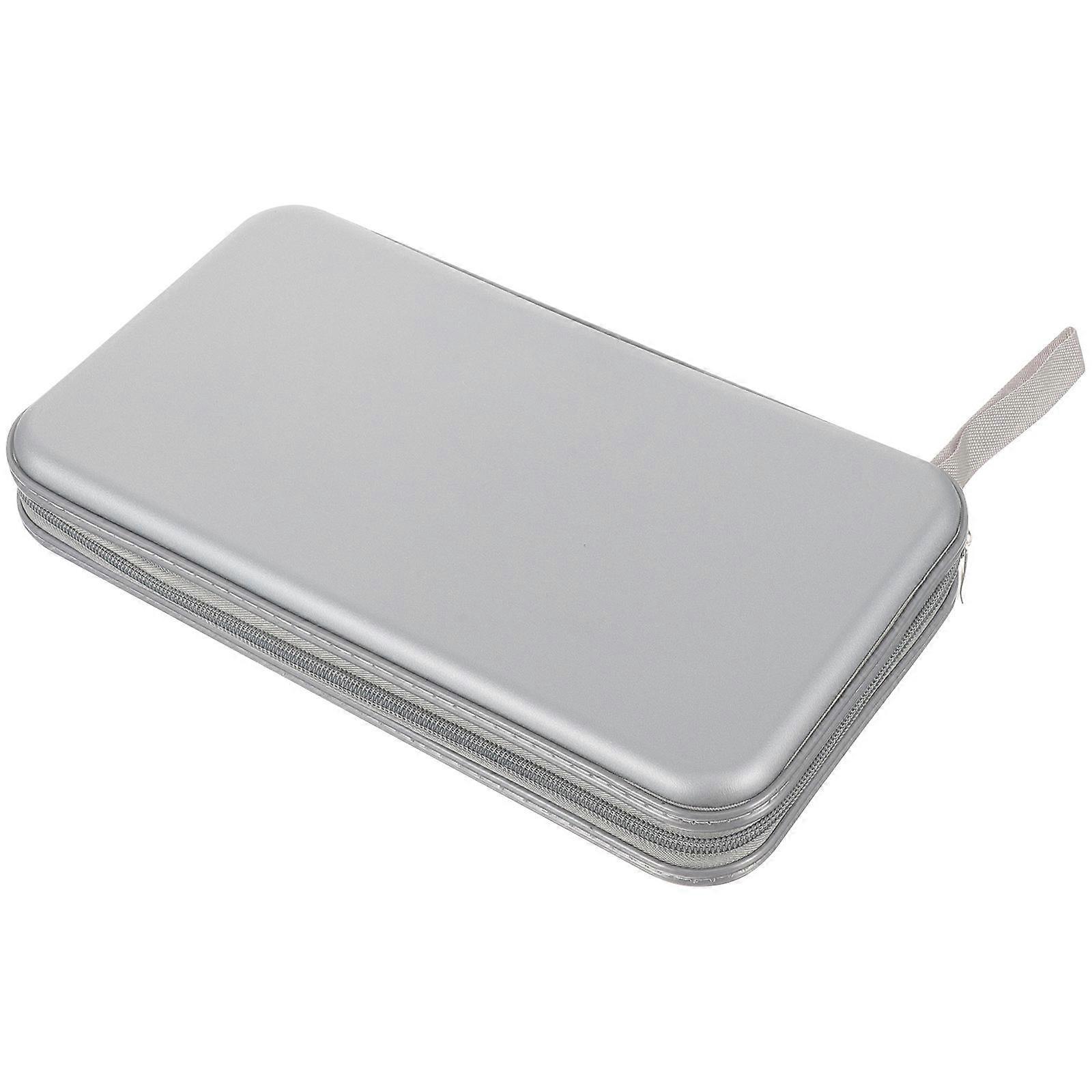Plastic Cd Storage Box Dvd Organizer Case High Grade Zipper Protection For Cd Discs 5cm Thickness Soft Material 1Pack