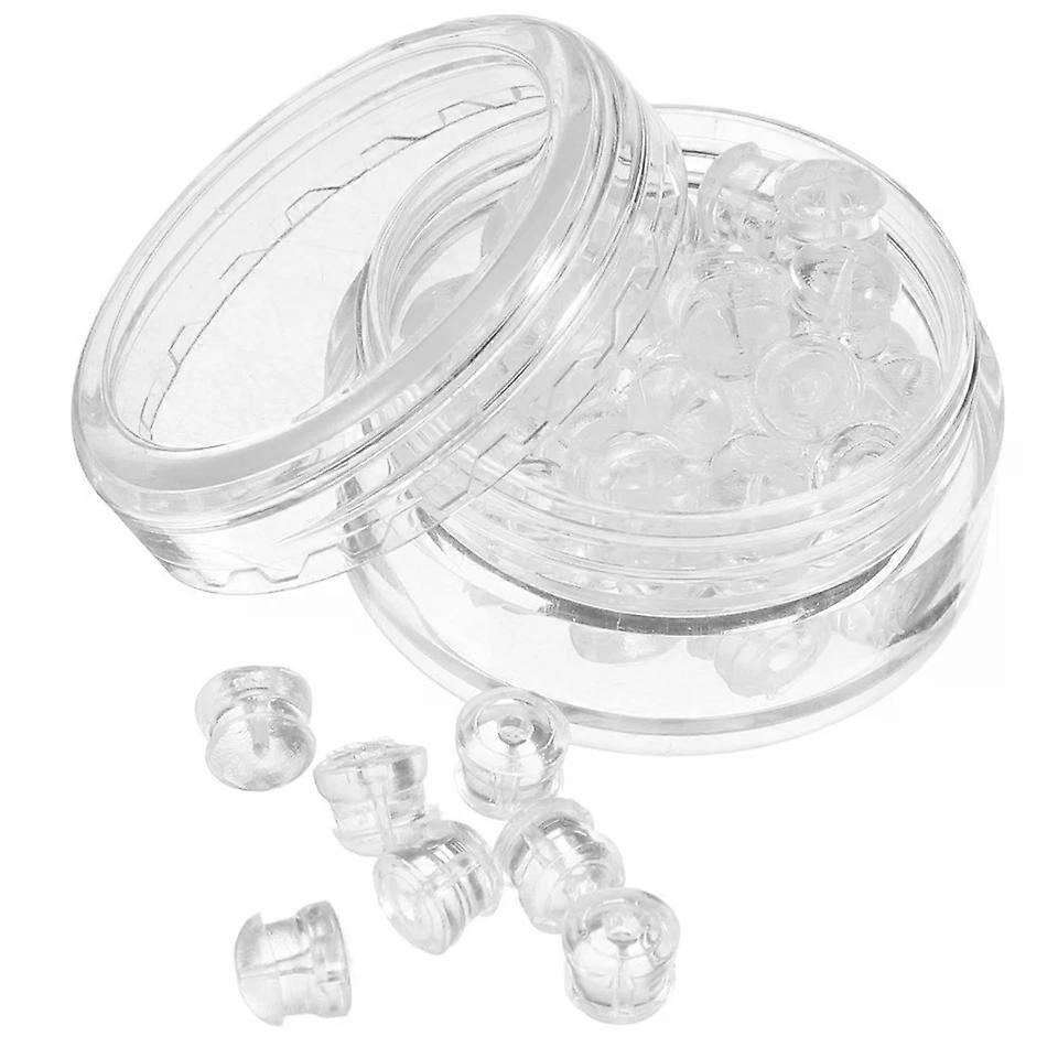 Fülbevaló gumidugó hátsó dugó, 30 db átlátszó szilikon fülbevaló hátlap dugó fülbevalóhoz