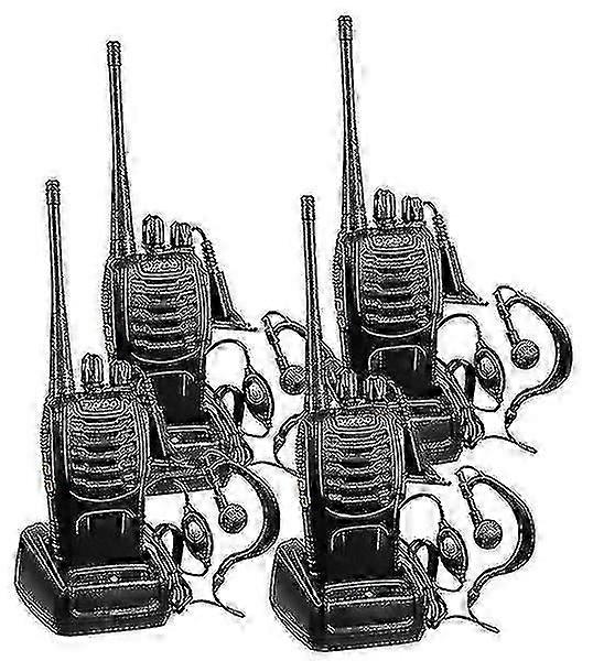 Lange afstand oplaadbare portofoons 2-4 Pack - Uhf 400-470mhz walkietalkies met oortelefoon, Li-ionbatterij en oplader inbegrepen