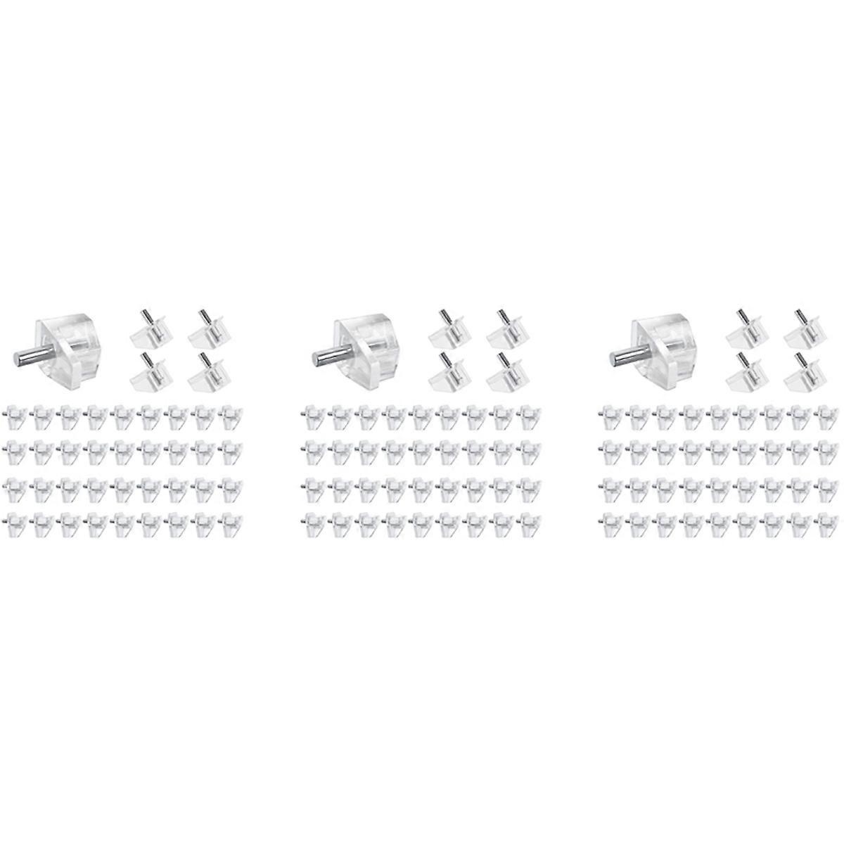 60 Pieces 3 mm Shelf Pins Clear Support Pegs Cabinet Shelf Pegs Clips Shelf Support Holder Pegs for